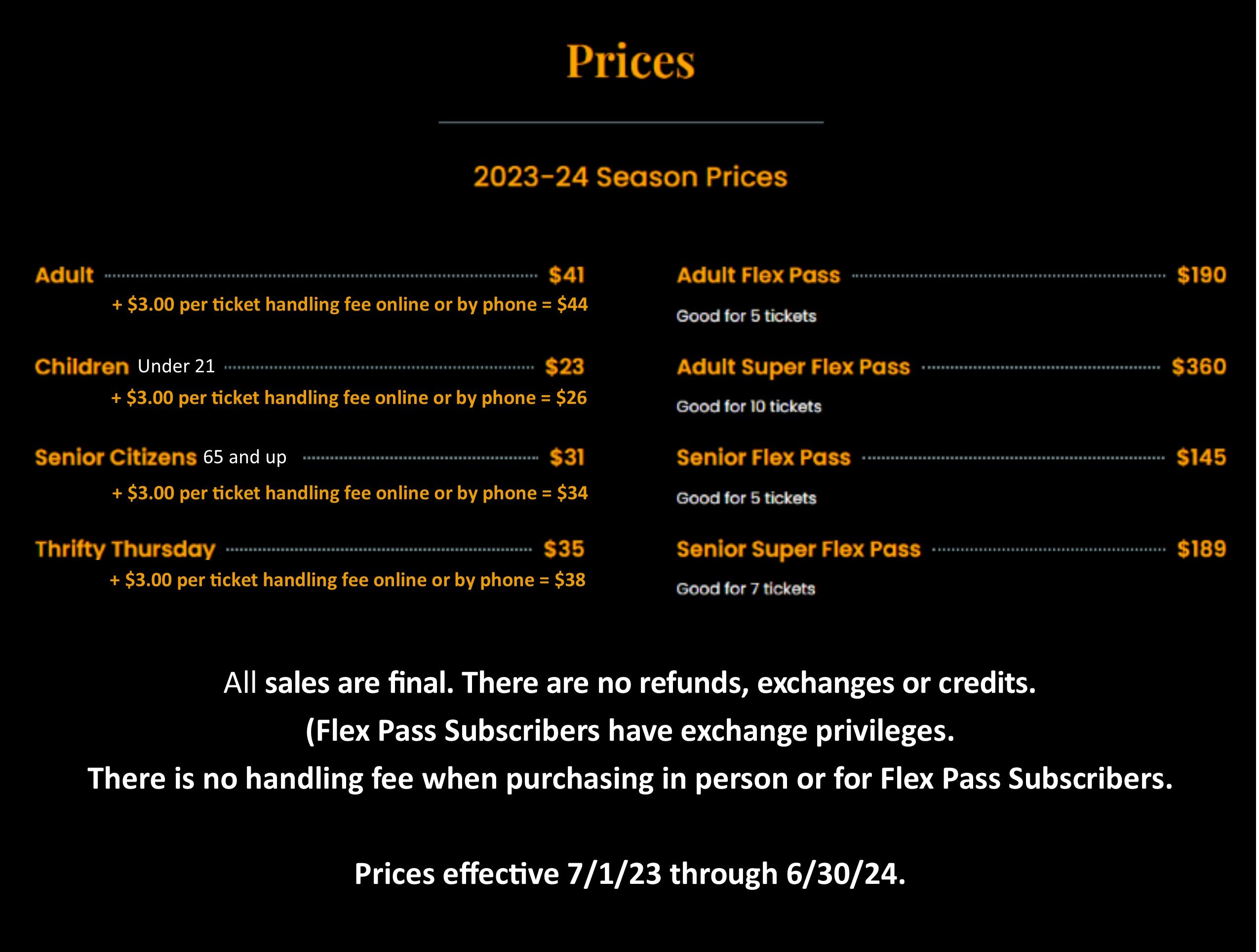 Pricing Curtain Call Inc